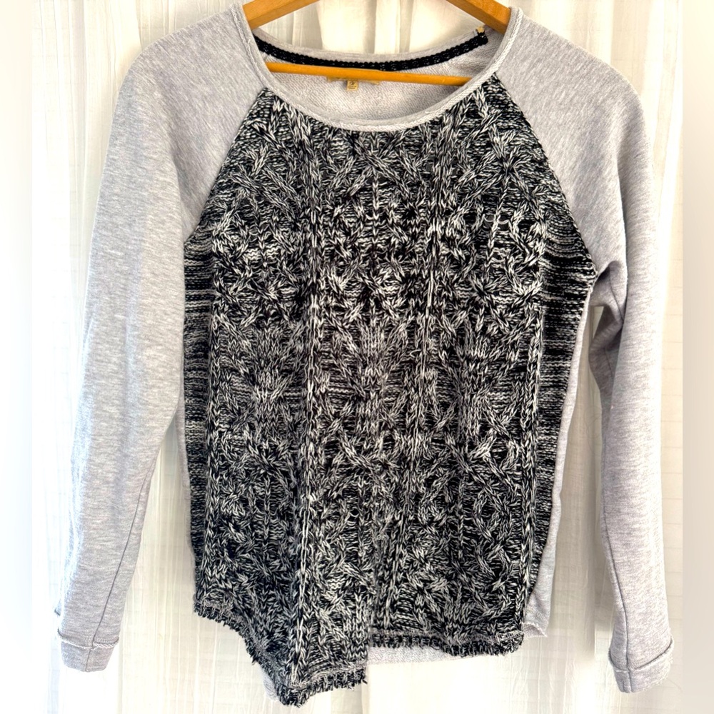 Democracy. Sweater and sweatshirt combination top